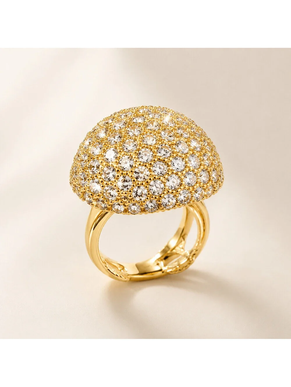 Eye Candy Dome Ring Gold SZ9